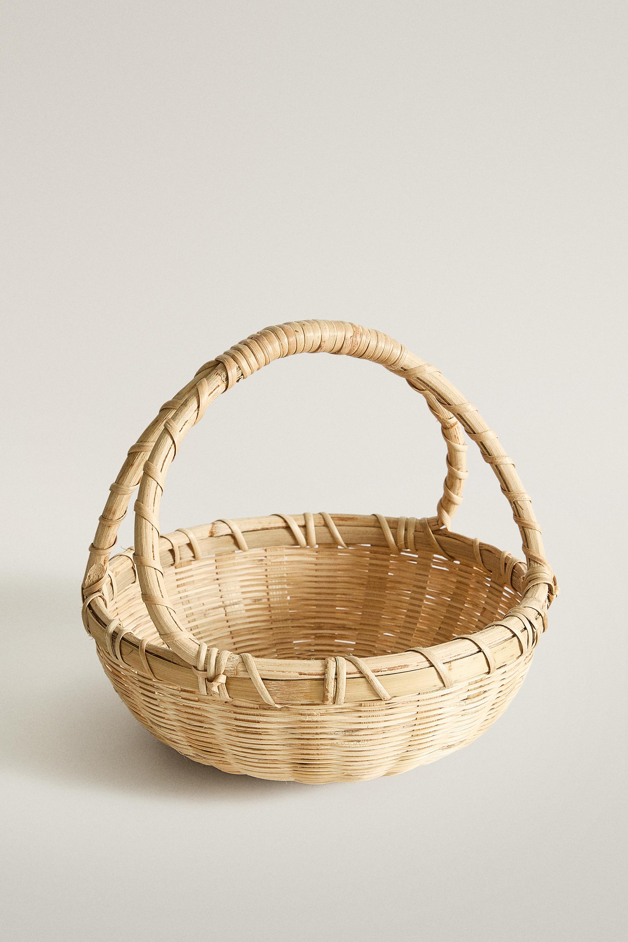 BAMBOO BASKET WITH DOUBLE HANDLE